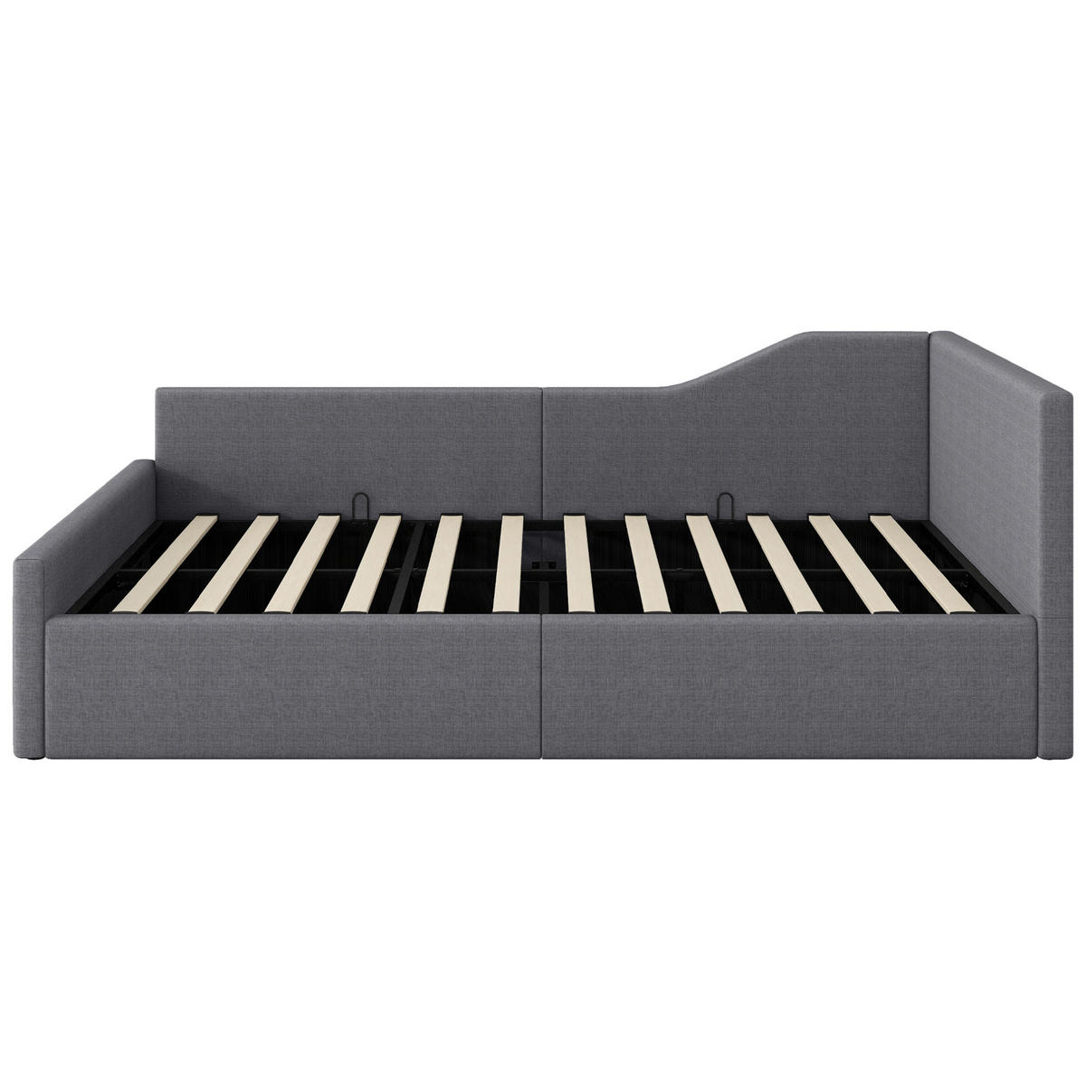 POLSTERBETT 160/200 cm aus MDF und Sperrholz mit PU-Bezug LED USB Stauraum und verstellbarem Kopfteil Weiß - Weiß, Textil (160/200cm) - Modenvie