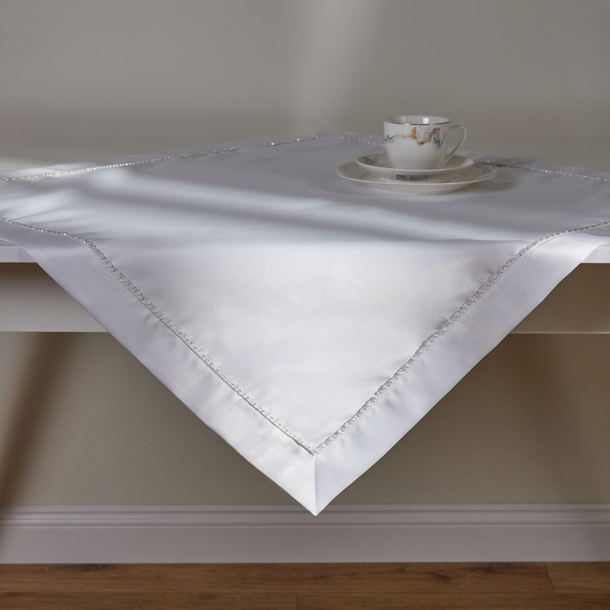 TISCHDECKE Alvio - Weiß, Textil (80/80/1cm) - home&you