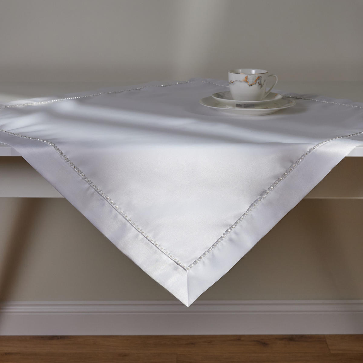 TISCHDECKE Alvio - Weiß, Textil (80/80/1cm) - home&you