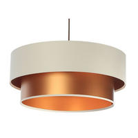 HÄNGELEUCHTE Kupfer 60/20 cm - Beige/Kupferfarben, Kunststoff (60/1/20cm) - ONZENO