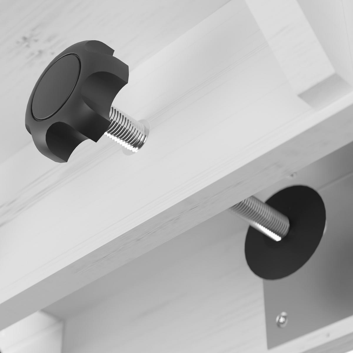 NACHTTISCH - Weiß, Holz/Textil (37/14/26.5cm) - Relaxdays