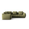 ECKSOFA modular links Bloom aus Samt hellgrün 3 Sitzplätze - Hellgrün, Textil (216/316cm) - Micadoni