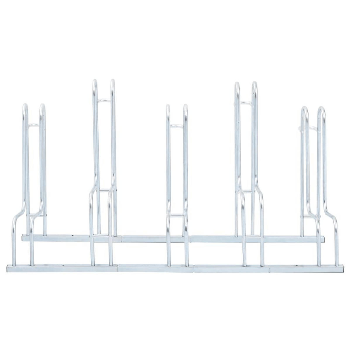 FAHRRADSTÄNDER Für 5 Fahrräder Freistehend Verzinkter Stahl - Silberfarben, Metall (41/73/133.5cm) - vidaXL