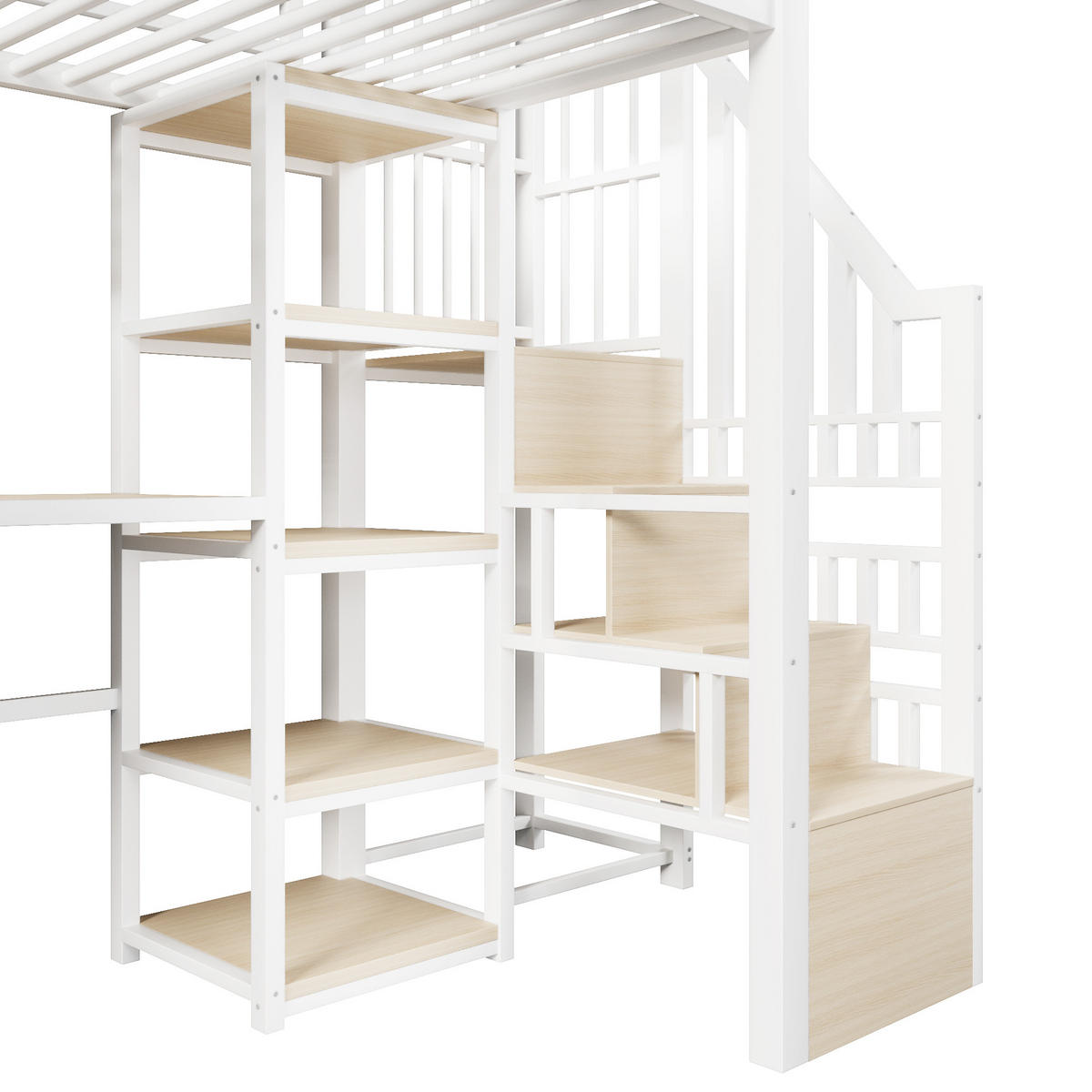 HOCHBETT Eisen 90/200 cm Weiß - Weiß, Metall - Raumix