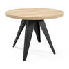 ESSTISCH Alma, Tisch mit Ausziehfunktion, 100 cm, Schwarz+eiche Halifax - Eichefarben/Schwarz, Metall (100/100/76cm) - Beautysofa