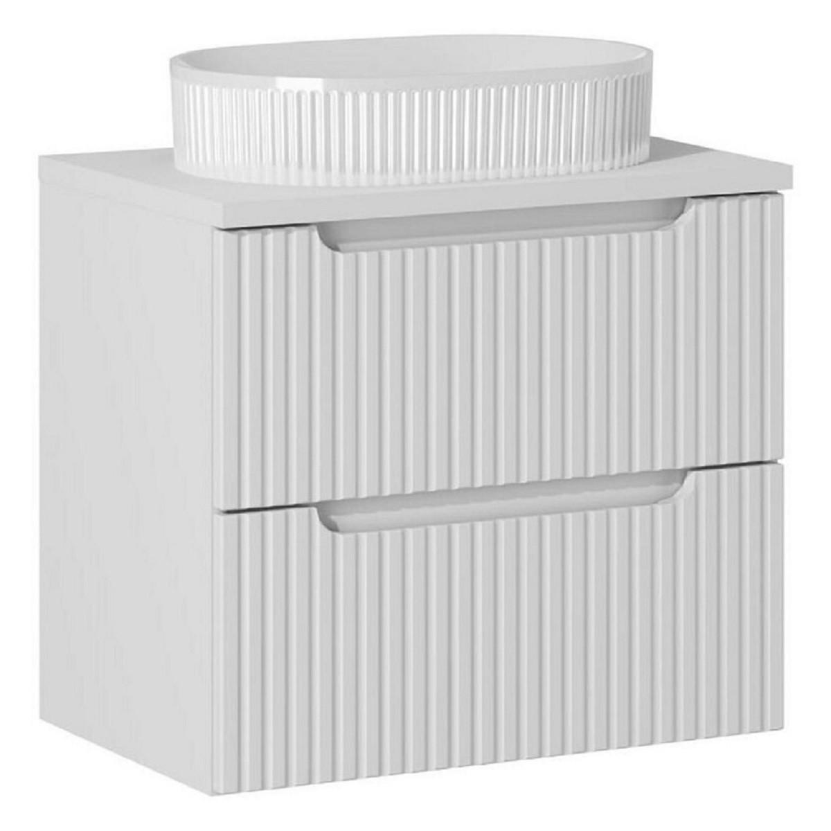 WASCHTISCHKOMBI 60 cm 3 Teile - Nova White N BM100 in Weiß/Matt - Weiß, Holz (60/57/40cm)