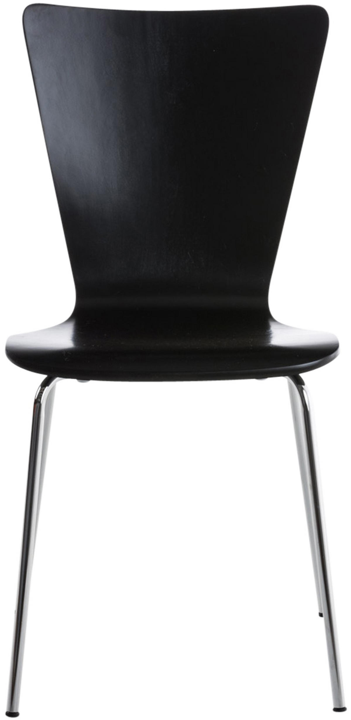 BESUCHERSTUHL Holz Schwarz - Schwarz, Holz/Metall (43/84/50cm) - CLP