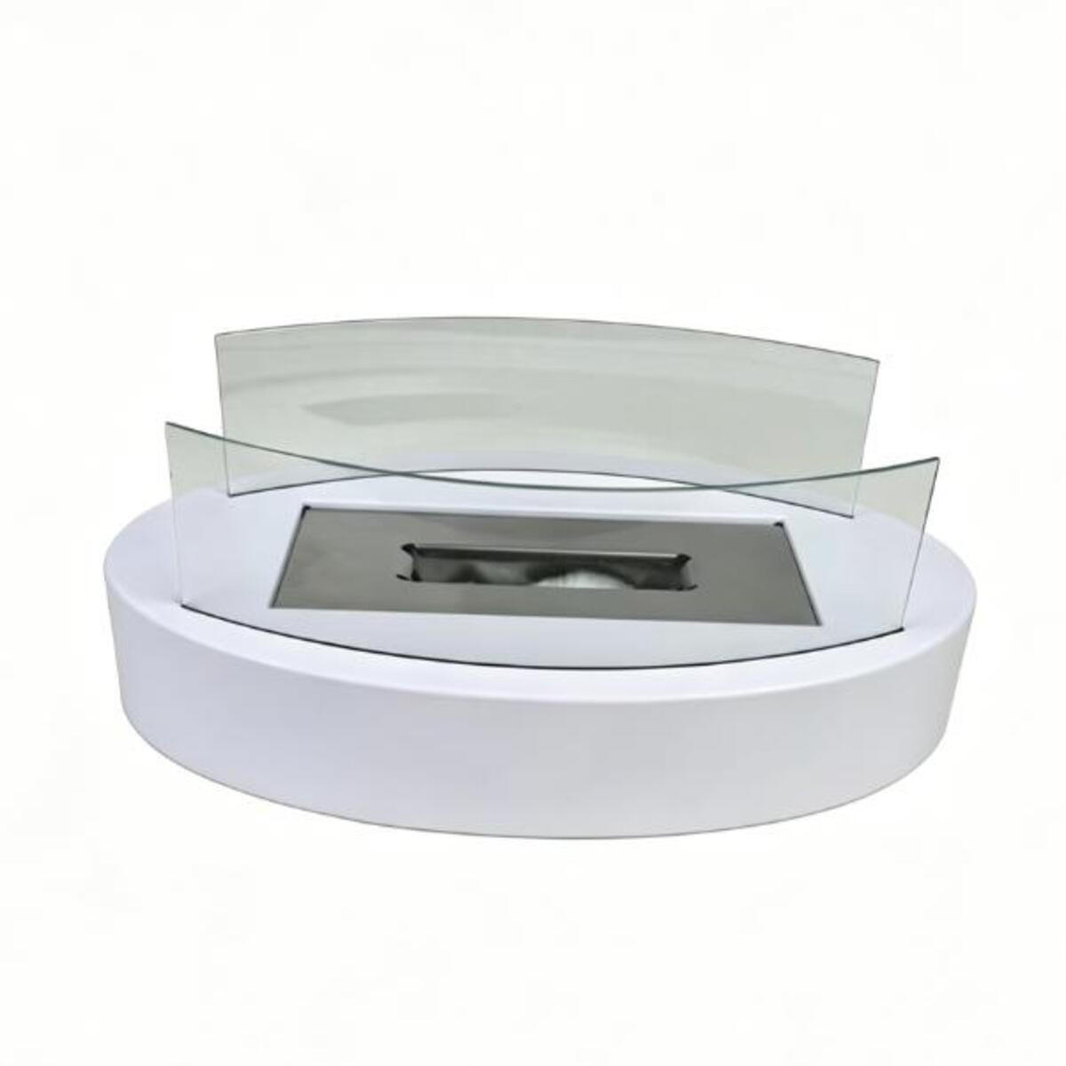 BIOETHANOL-KAMIN Weiß 34.5/13.6/19.7 cm - Weiß, Metall (19.7/13.6/34.5cm) - Authentics