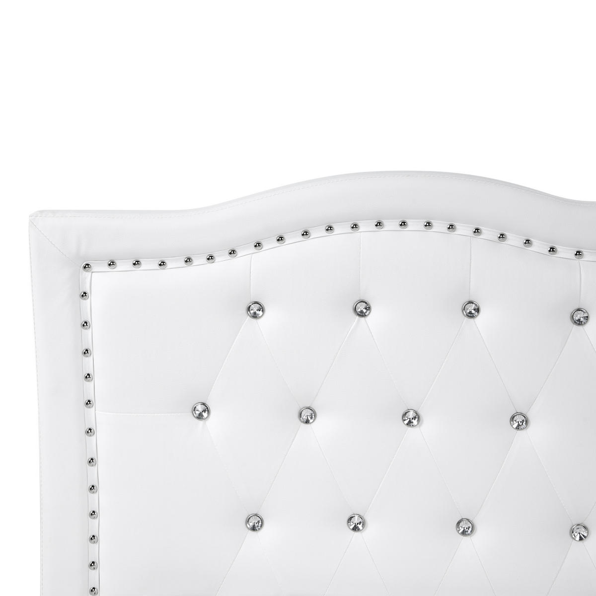 BETT 160/200cm Weiß Metz - Weiß, Textil (160/200cm) - Beliani