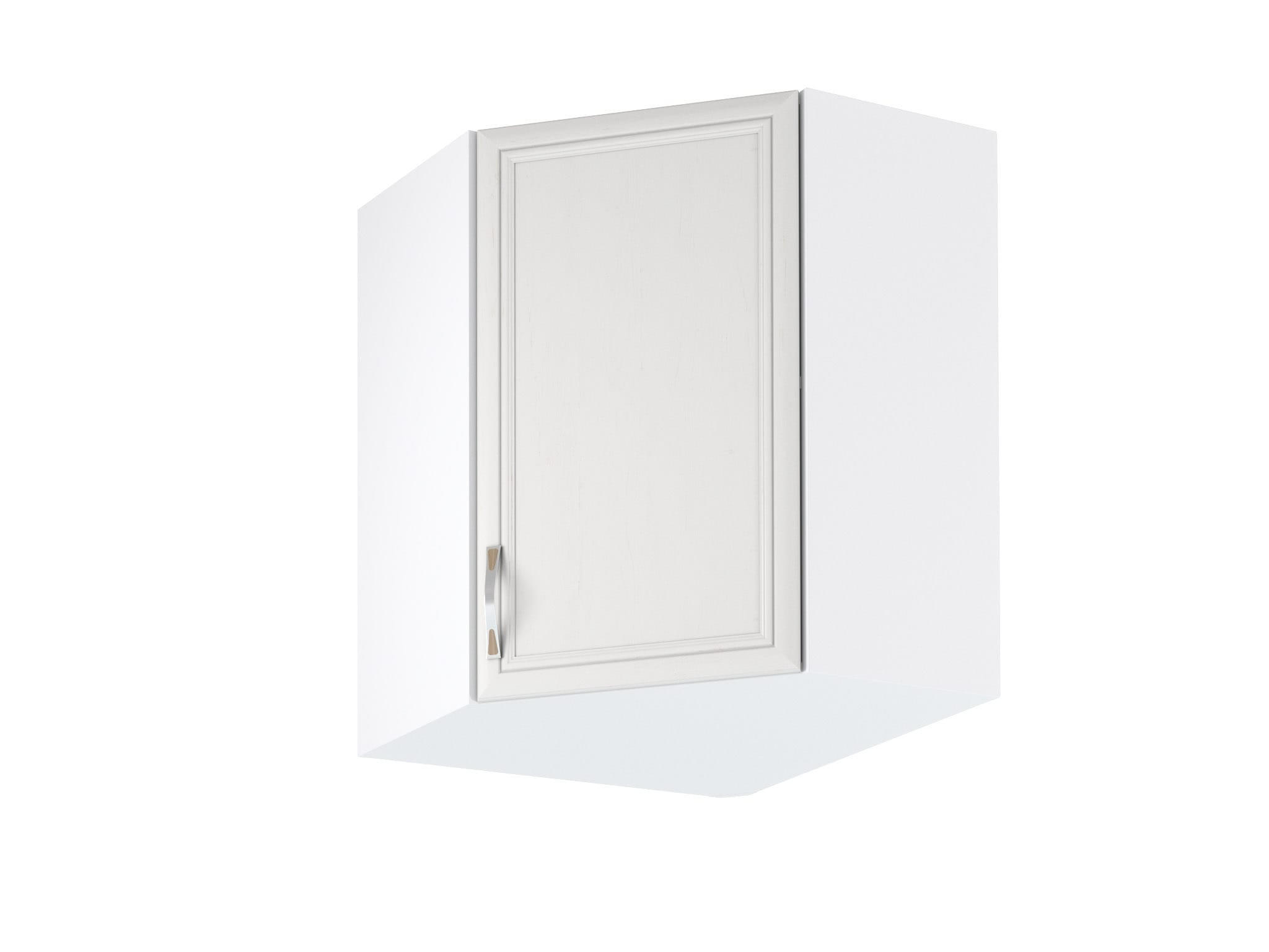 Royal24_Markt Eckhängeschrank Weiß, Creme 60x72x60 cm