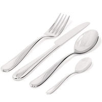 BESTECKSET Nuovo Milano - 5180S24 - 24-teilig - von Ettore Sottsass - Silberfarben, Metall - Alessi