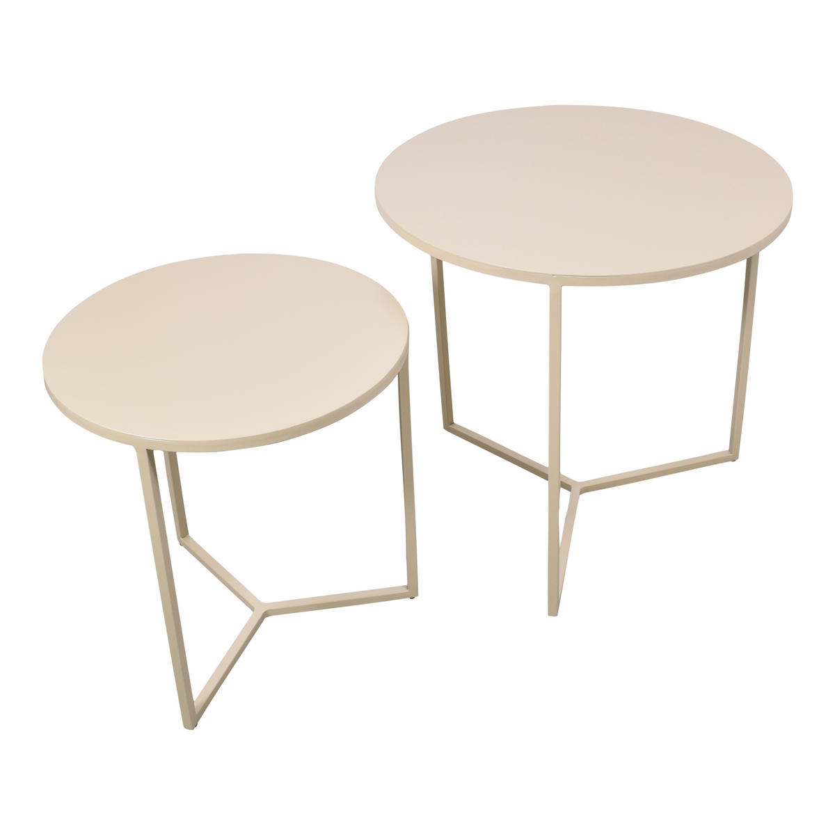 BEISTELLTISCH Dulon Beige - Beige, Metall (49/49/46cm) - LOFT42