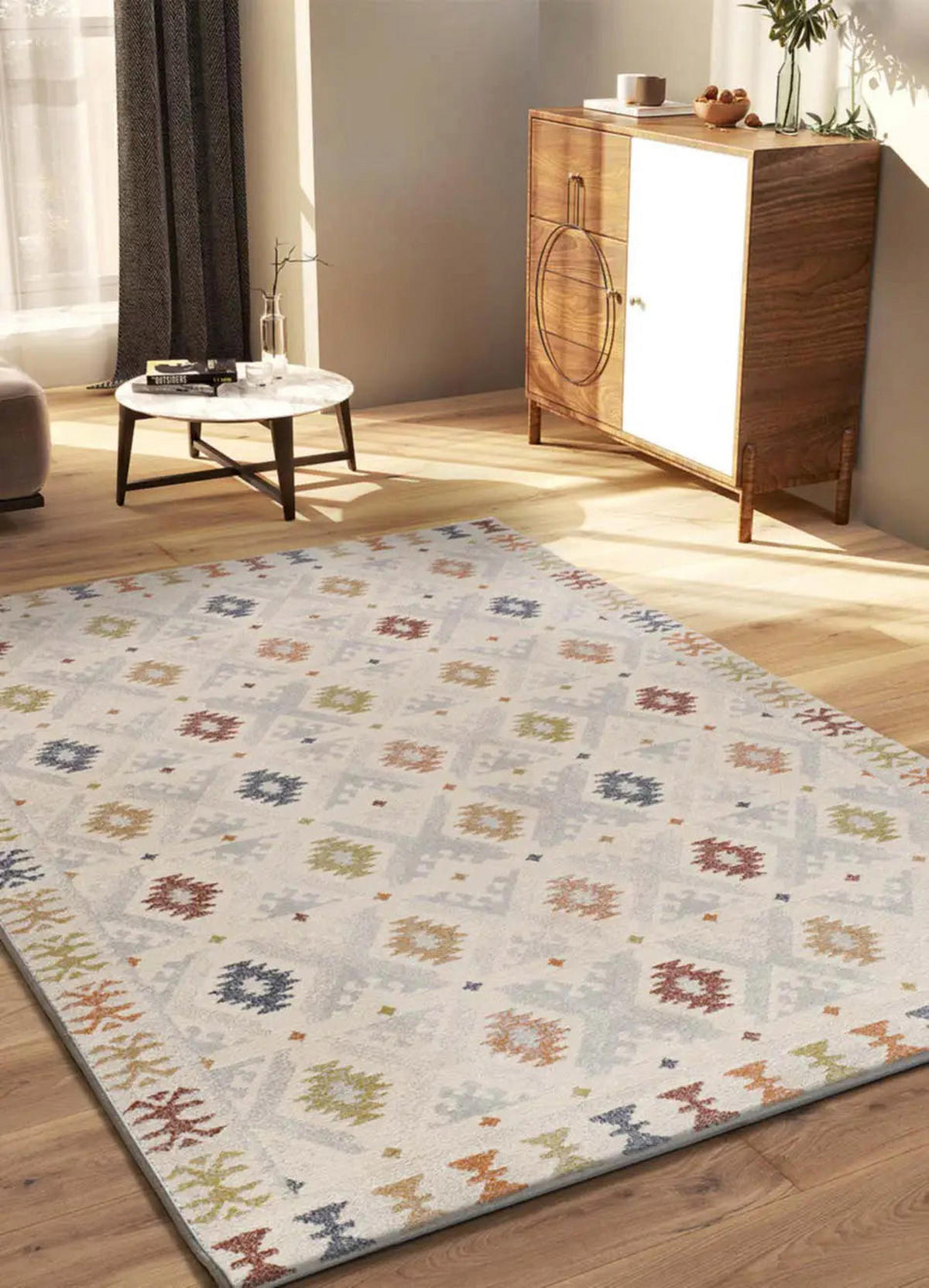 WEBTEPPICH Mehrfarbig Tamaris 160/230 cm - Beige/Multicolor, Naturmaterialien/Textil (160/230cm) - Atticgo