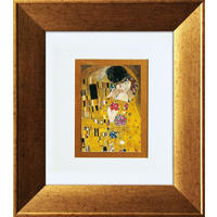BILD gerahmt 36x41 cm Gustav Klimt „Der Kuss“ - Braun, Holz (36/41cm) - artissimo