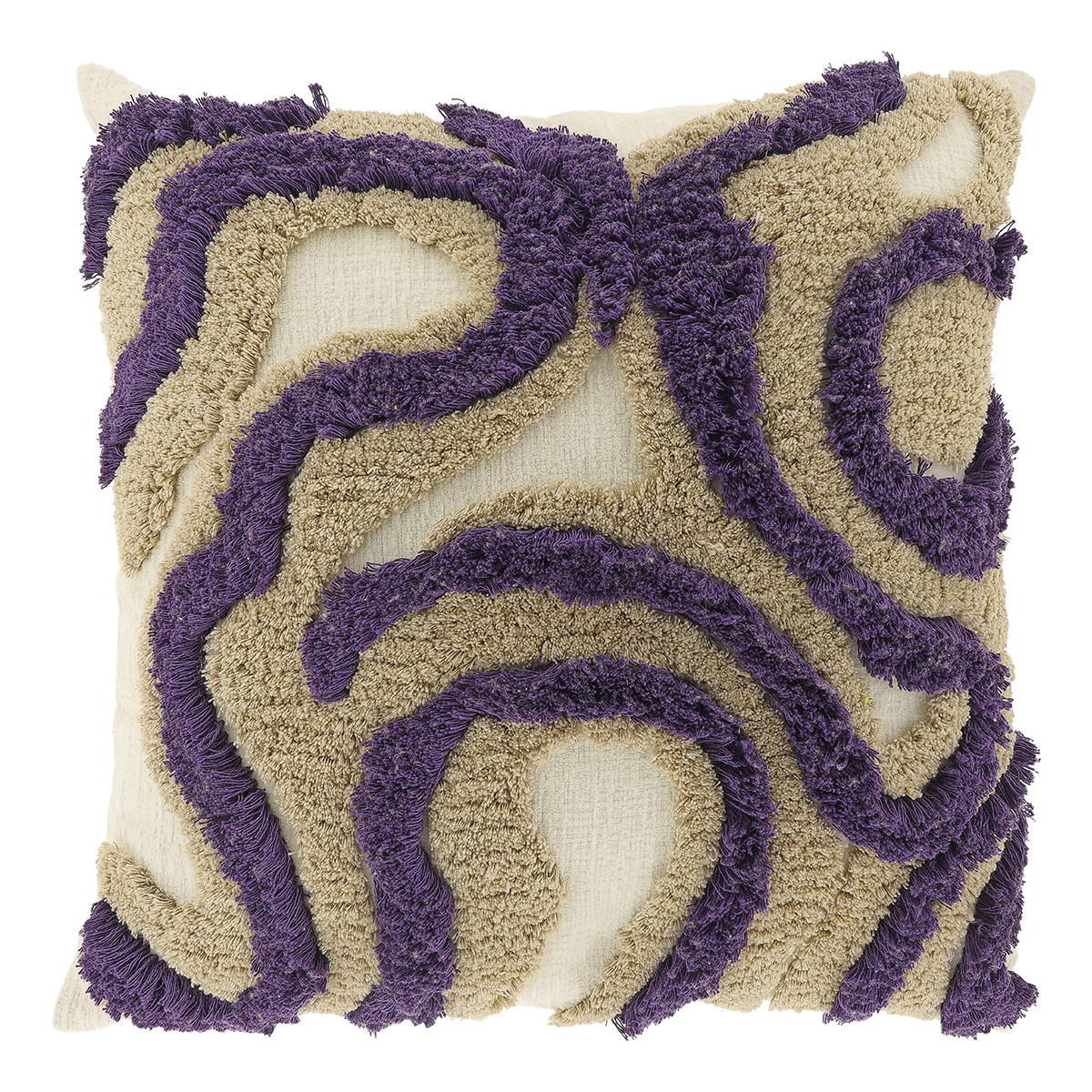 DEKOKISSEN Calin Violett 45/45/8 cm - Lila, Textil (45/45cm) - Unique Living
