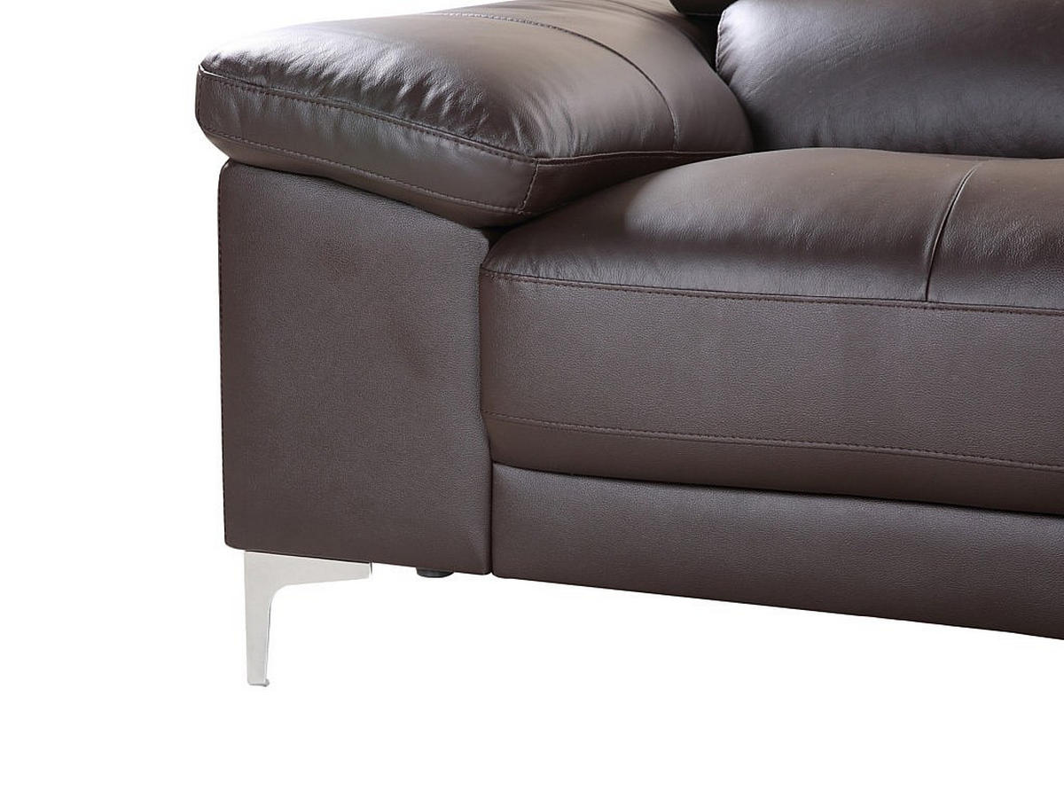 LEDERSOFA 2-Sitzer - Braun - SOLANGE - Braun, Leder (176/73/103cm) - Vente-Unique
