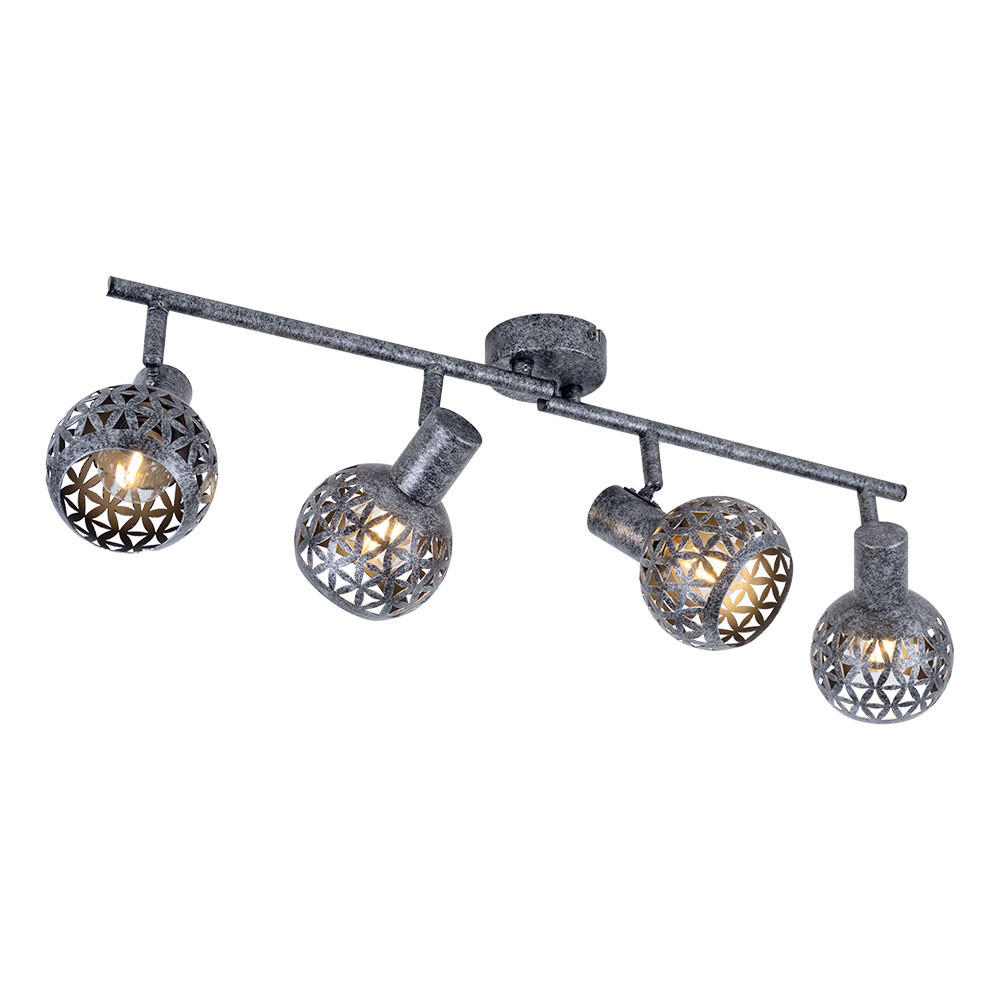 DECKENLEUCHTE Metall Grau antik LELA - Grau, Metall (75.2/10/20.5cm) - Globo Lighting