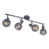 DECKENLEUCHTE Metall Grau antik LELA - Grau, Metall (75.2/10/20.5cm) - Globo Lighting