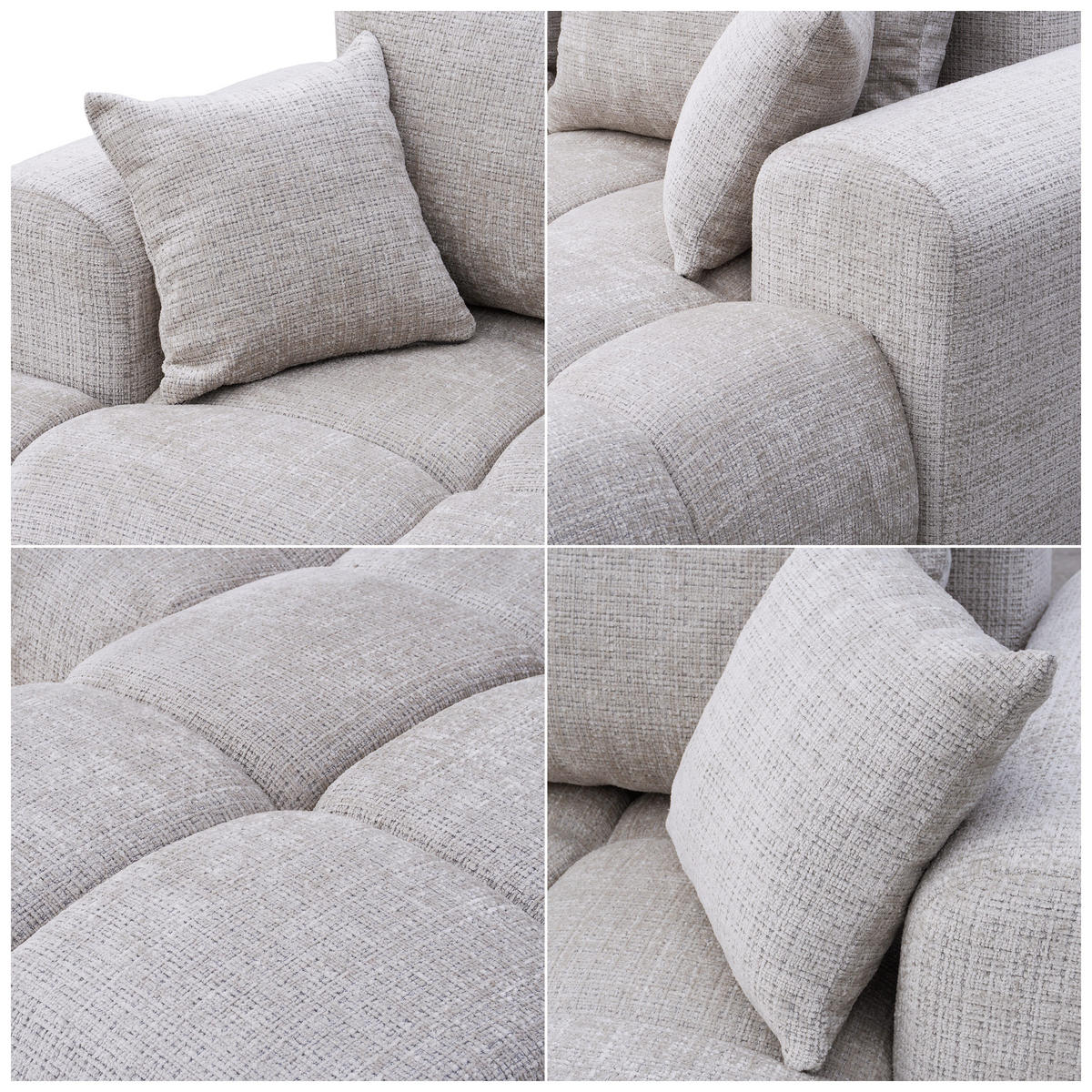 ECKSOFA MILANO mit Schlaffunktion und Bettkasten Grau - Grau, Holzwerkstoff/Kunststoff (250/90cm) - Idohome