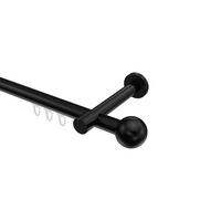 INNENLAUF-GARDINENSTANGEN-SET Prestige Luino 480 cm (geteilt in 3 x 160 cm), 1-läufig, 20 mm Ø Schwarz - Schwarz, Metall (480cm) - INTERDECO