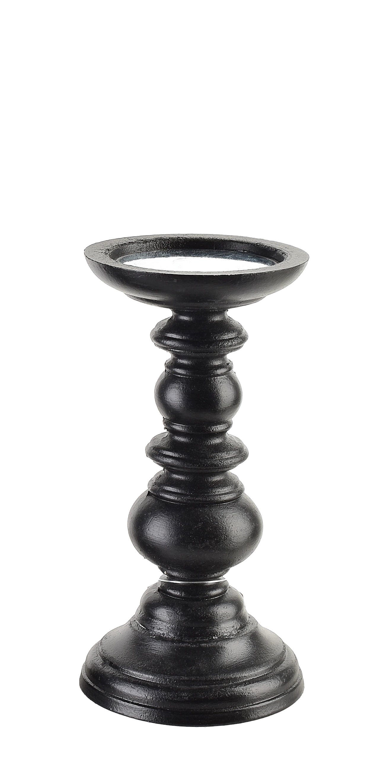 KERZENHALTER Daz schwarz 10/10/20 cm Hoz - Schwarz, Holz (10/20/10cm) - Mondex