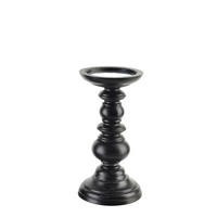 KERZENHALTER Daz schwarz 10/10/20 cm Hoz - Schwarz, Holz (10/20/10cm) - Mondex