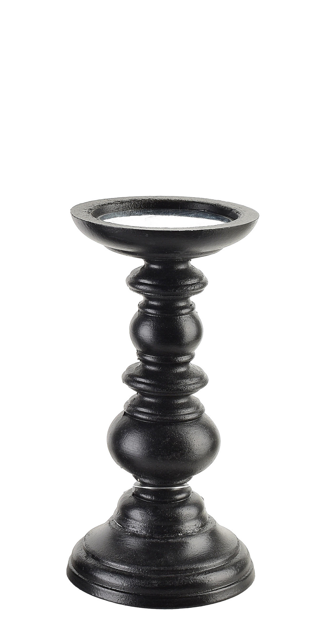 KERZENHALTER Daz schwarz 10/10/20 cm Hoz - Schwarz, Holz (10/20/10cm) - Mondex
