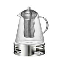 TEEKANNE MIT SIEB & STÖVCHEN Jive transparent 1,5 l - Transparent, Glas/Metall (1.5L) - Ritzenhoff Breker