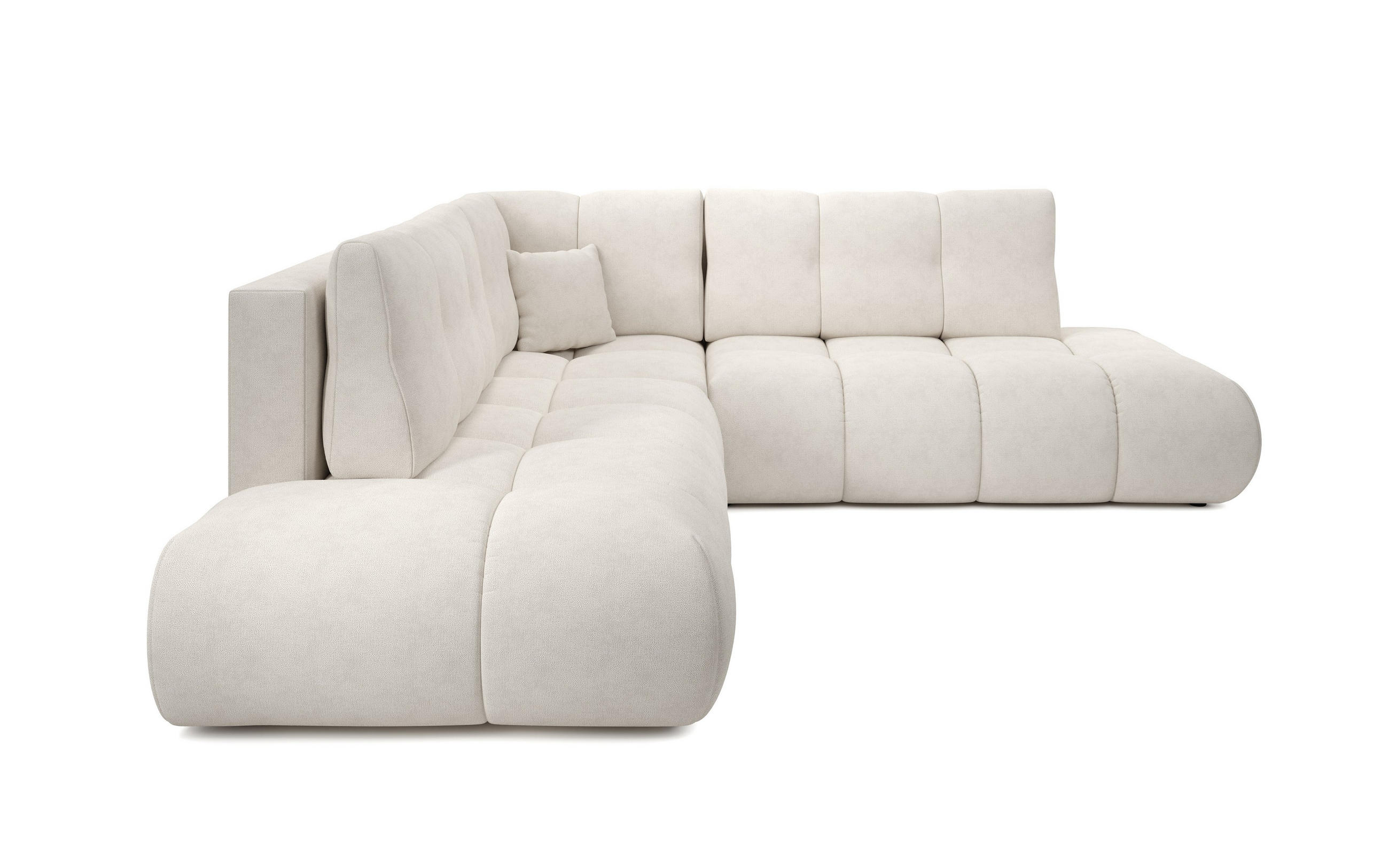 ECKSOFA DUCA II L-S Grau Chenille mit Schlaffunktion - Grau, Holz (266.5/266.5cm) - MASSENO