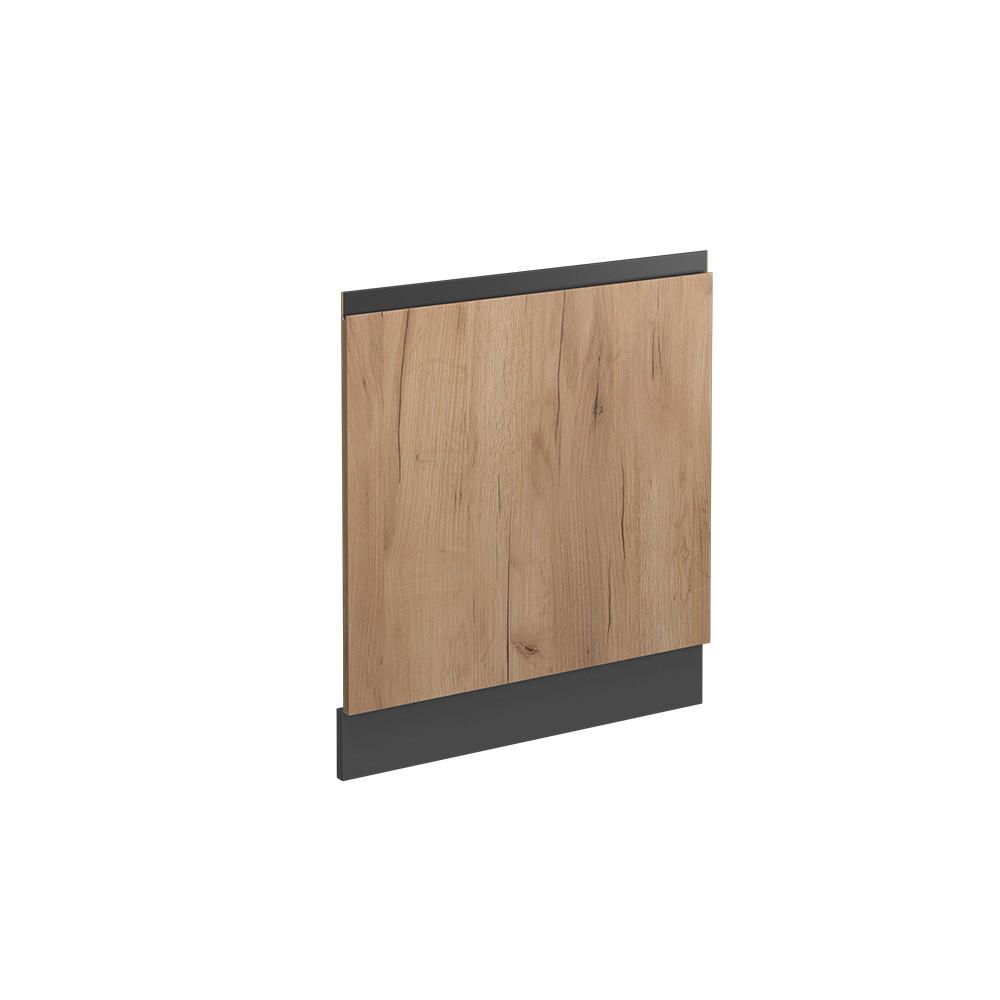 FRONTPANEL R-Line Goldkraft ek 59.6 cm J-Shape, utan bänkskiva Honungsek, Antracit 57.2/60/1.6 cm