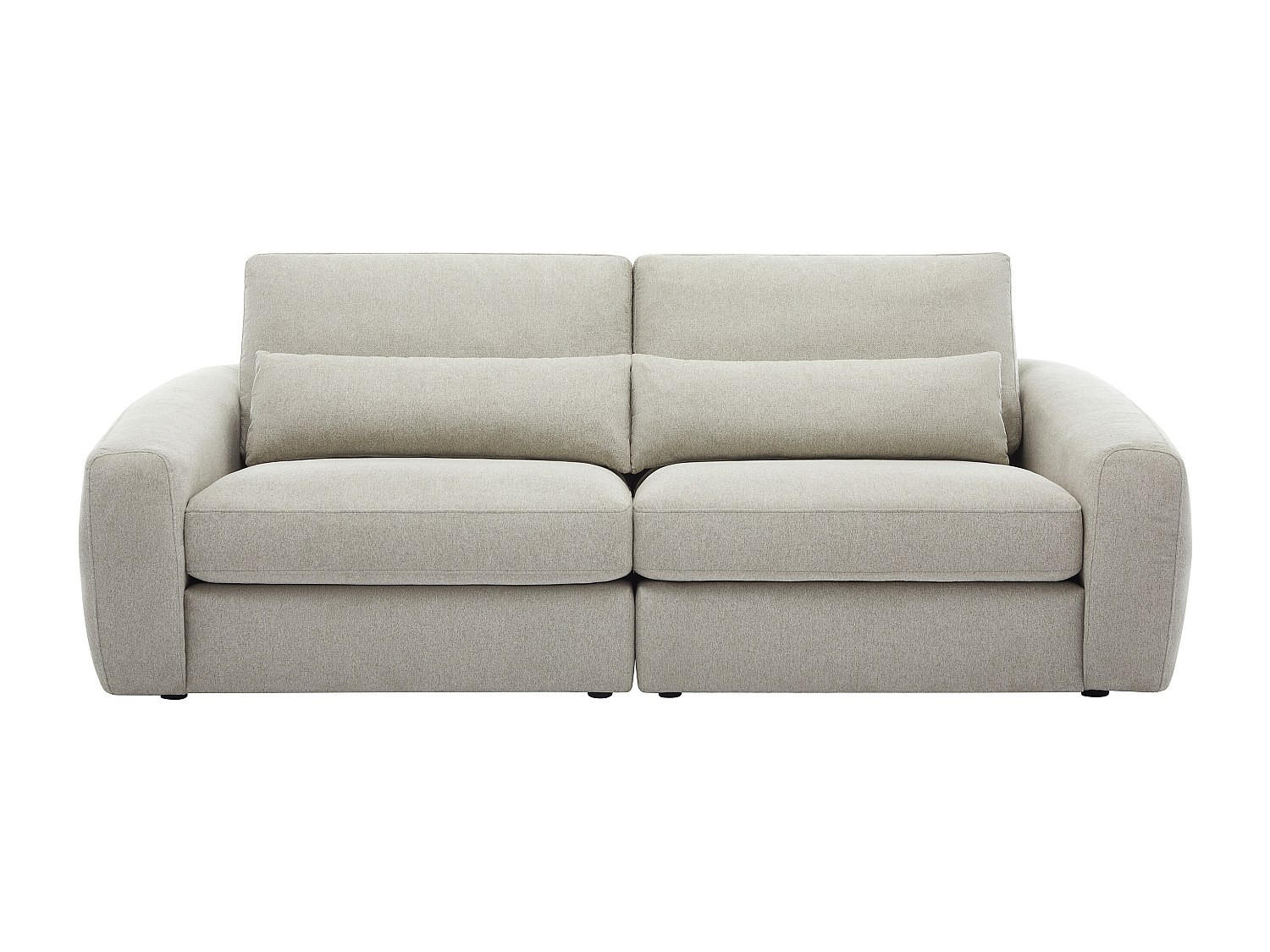 Thumbnail - Vente-Unique Sofa, Hellgrau, Textil, Uni, 3-Sitzer, 110x91x233 cm, Wohnzimmer, Sofas & Couches, Sofas, 3-Sitzer Sofas