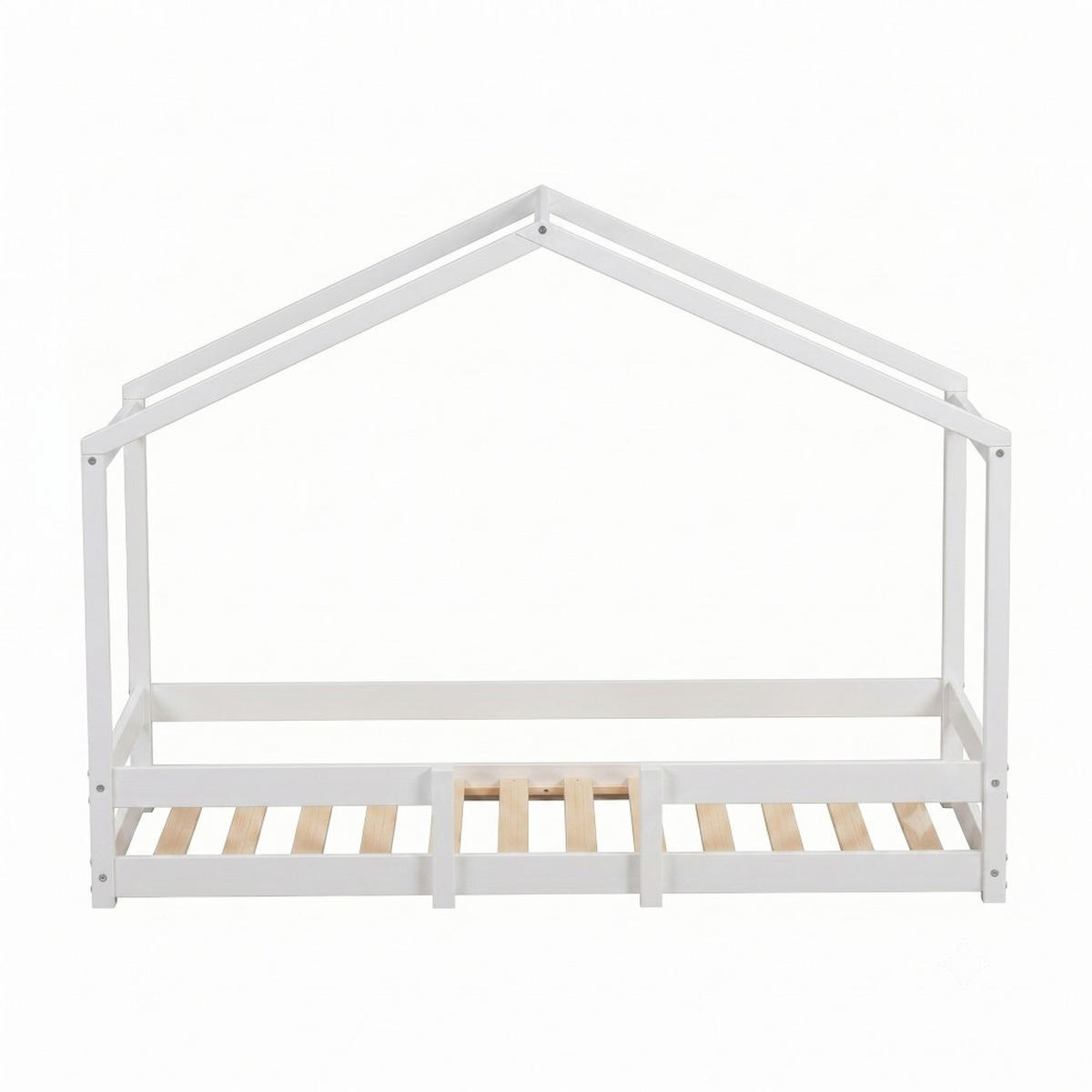 HAUSBETT INDIANA mit Lattenrost / Kinderbett 90x190 - Weiß - Weiß, Holz (90/190cm) - Weber Industries