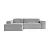ECKSOFA Die Lässige Recamiere links - Grau, Textil (253/188cm) - Mokebo