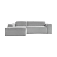 ECKSOFA Die Lässige Recamiere links - Grau, Textil (253/188cm) - Mokebo