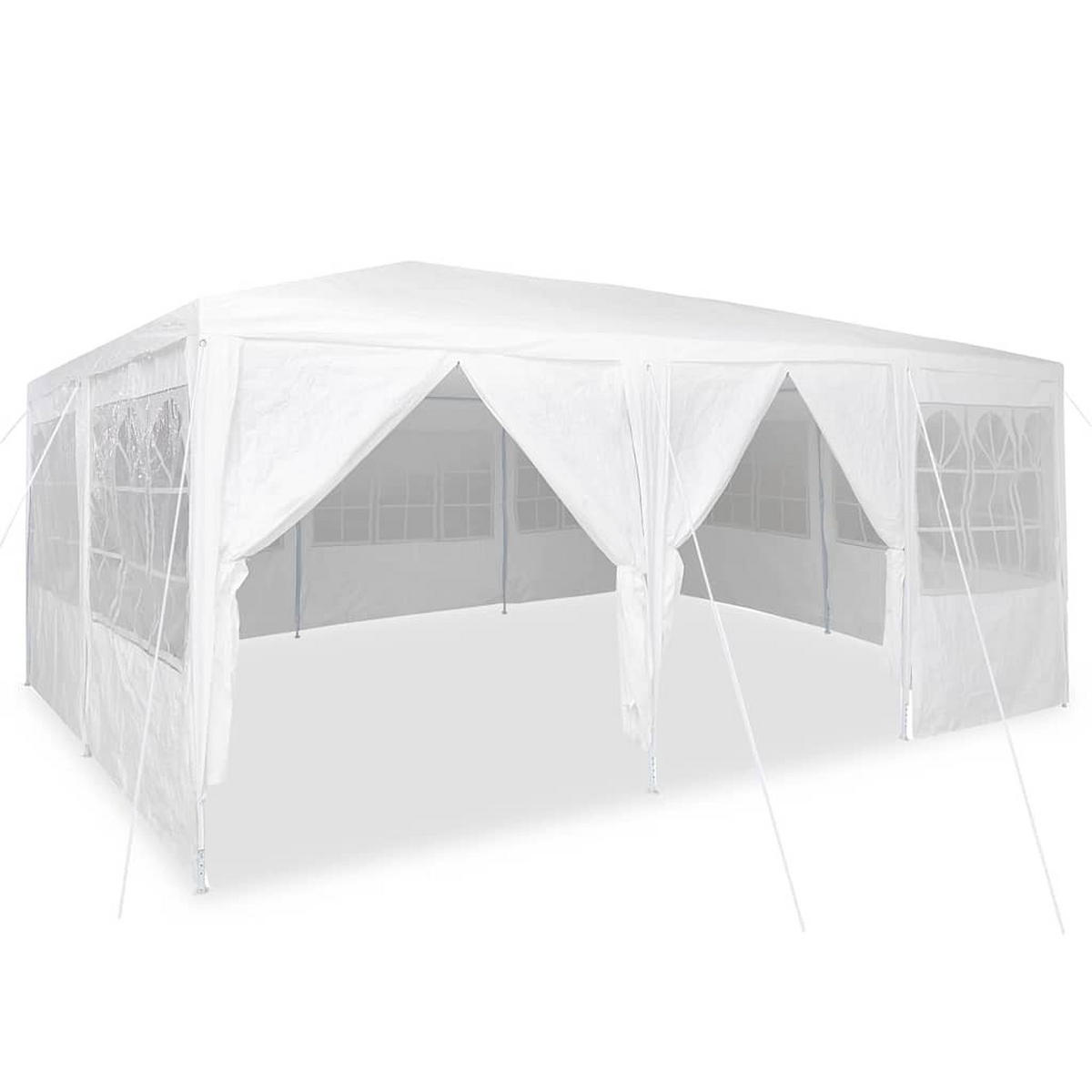 PARTY-ZELT Weiss 600/400/266 Cm Polyethylen - Weiß, Kunststoff (400/266/600cm) - vidaXL