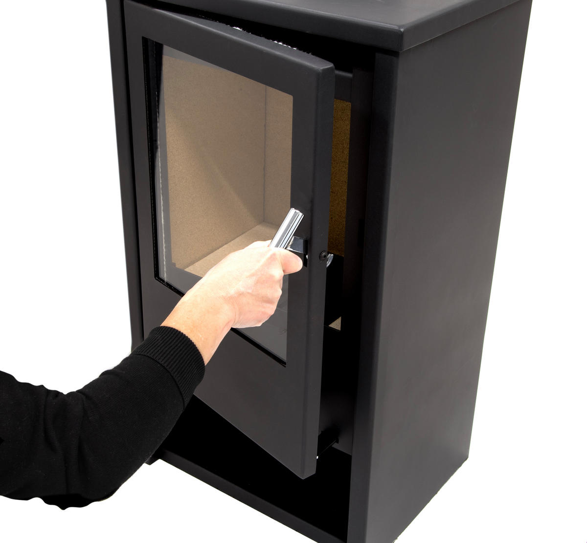 KAMINOFEN conforto Regina, Stahl, schwarz, 8,1 kW - Schwarz, Kunststoff (80/175/120cm) - Conforto