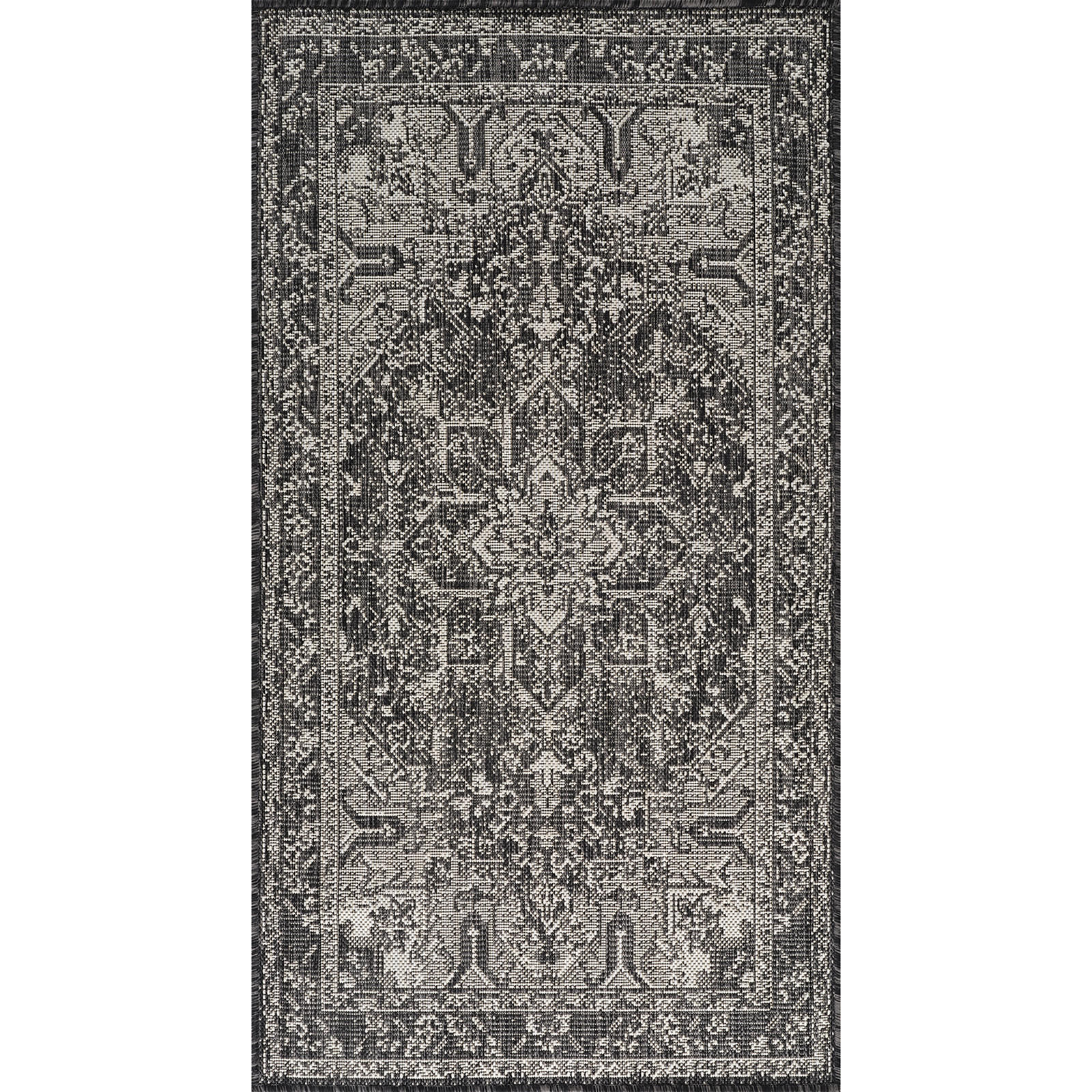 OUTDOORTEPPICH 80/150 cm Grau - Schwarz, Kunststoff/Textil (80/150cm) - LIVABLISS