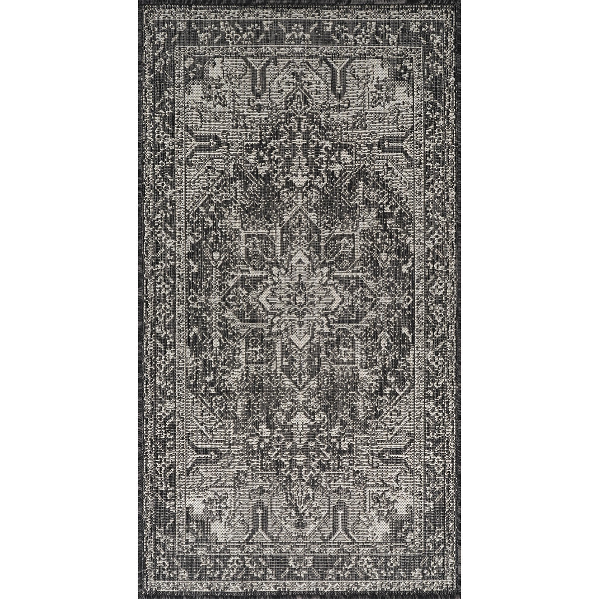 OUTDOORTEPPICH 80/150 cm Grau - Schwarz, Kunststoff/Textil (80/150cm) - LIVABLISS