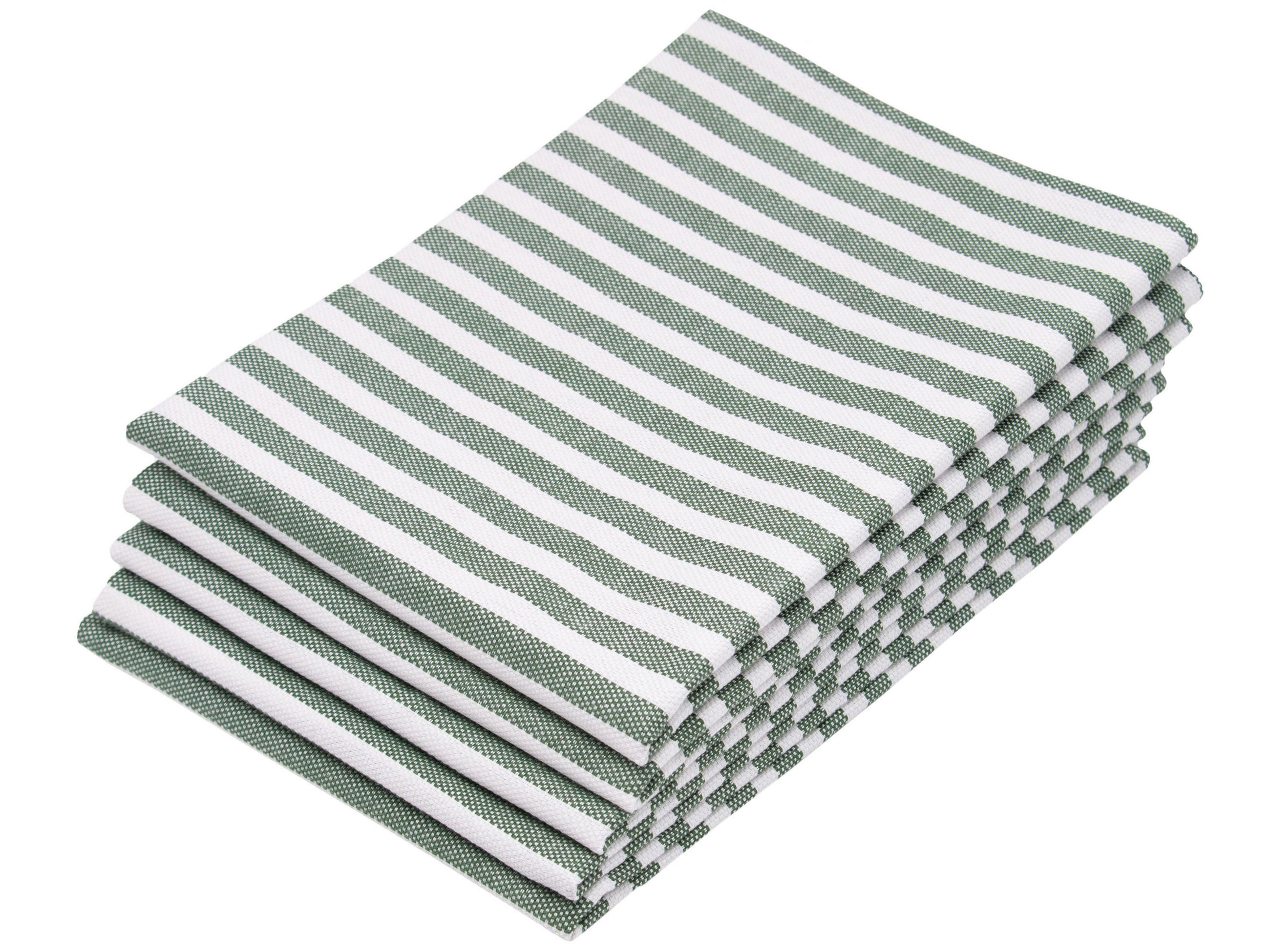 GESCHIRRTÜCHER, 5er-Set, 50x70 cm, 100% Baumwolle, Grün - Dunkelgrün, Textil (50/70cm) - Zollner