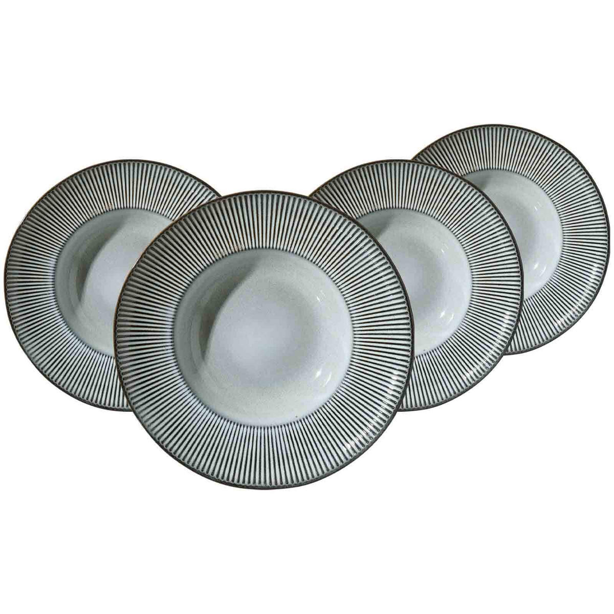PASTATELLER Salerno grau ø 30,5 cm 4er Set - Grau, Keramik (30.5cm) - Ritzenhoff Breker