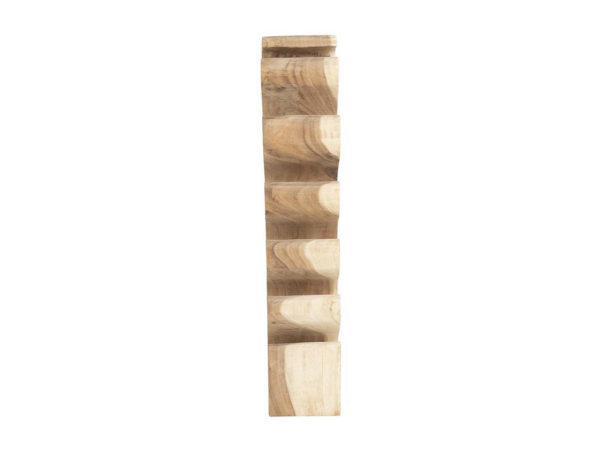 WEINREGAL - 28 cm x 19 cm - Holz, Platte - Naturfarben Hell - GUIMARAS - Naturfarben, Holz (28/100/19cm) - Vente-Unique