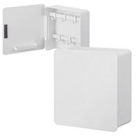 SCHLÜSSELKASTEN Tower weiß 16/16/5 cm magnetisch - Weiß, Metall (16/16/5cm) - Yamazaki