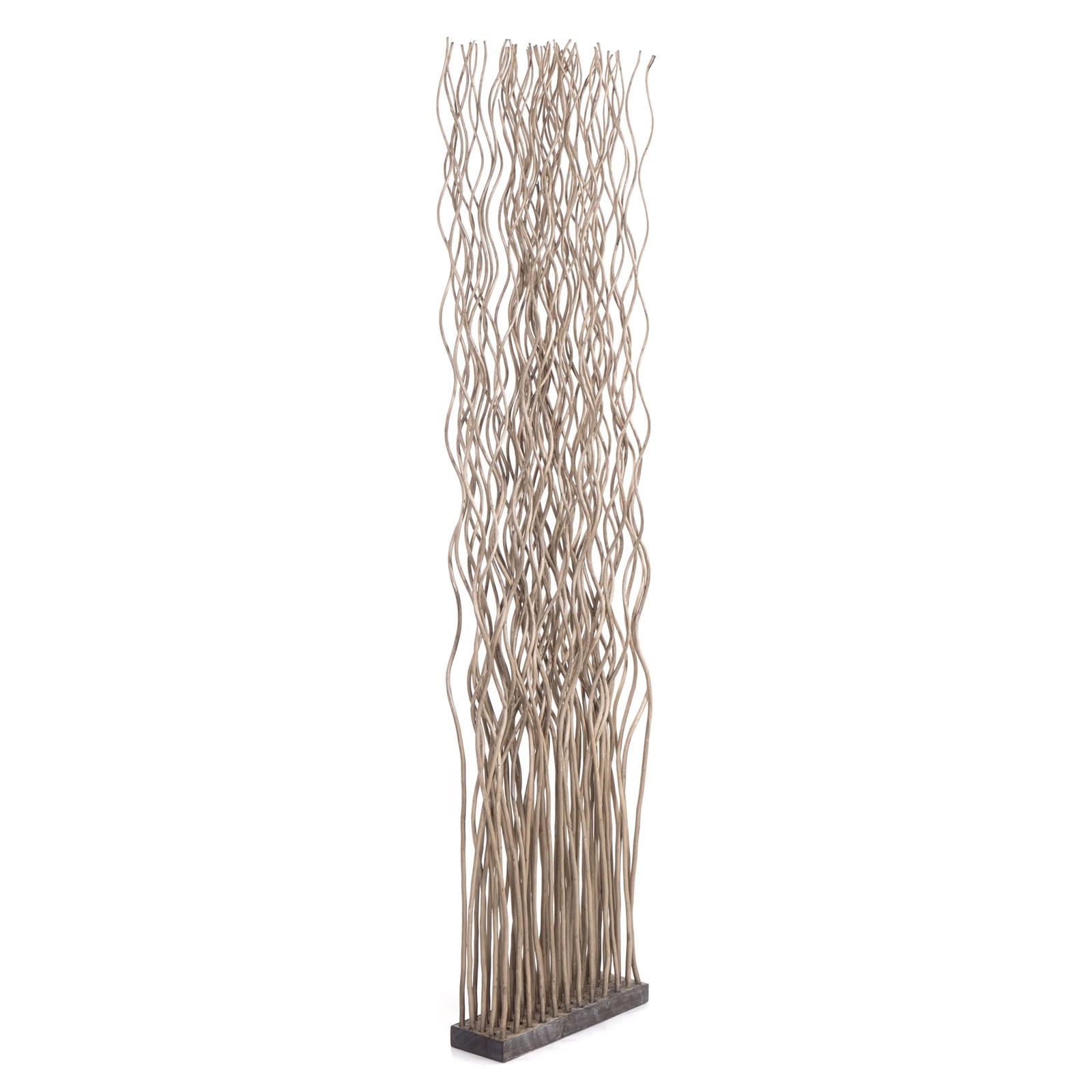RAUMTEILER WAVE Weidenzweige grau - Grau, Naturmaterialien (40/170/12cm) - DESIGN DELIGHTS