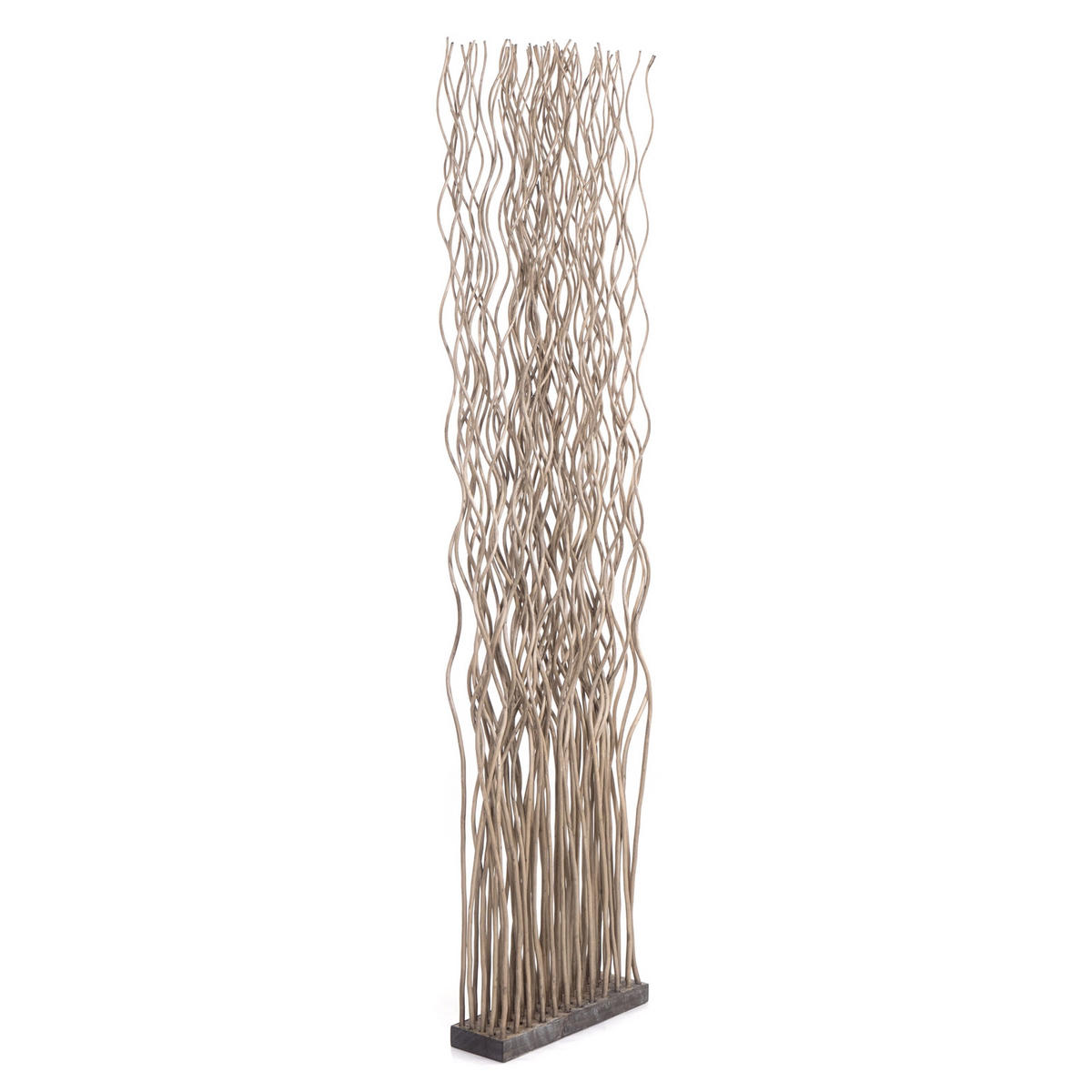 RAUMTEILER WAVE Weidenzweige grau - Grau, Naturmaterialien (40/170/12cm) - DESIGN DELIGHTS