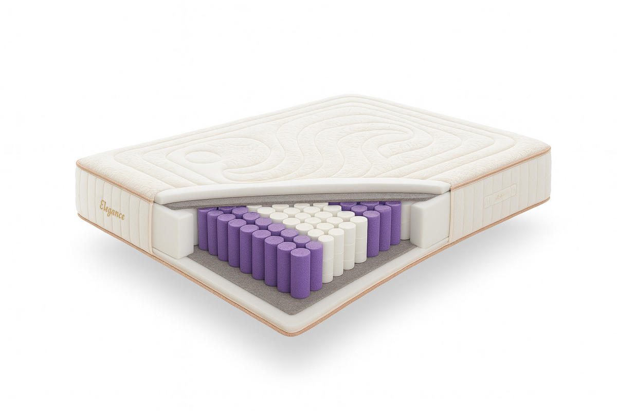 MATRATZE 180x200 Elegance Premier H2/H3 30 cm - Weiß, Textil (180/200cm) - Simpur