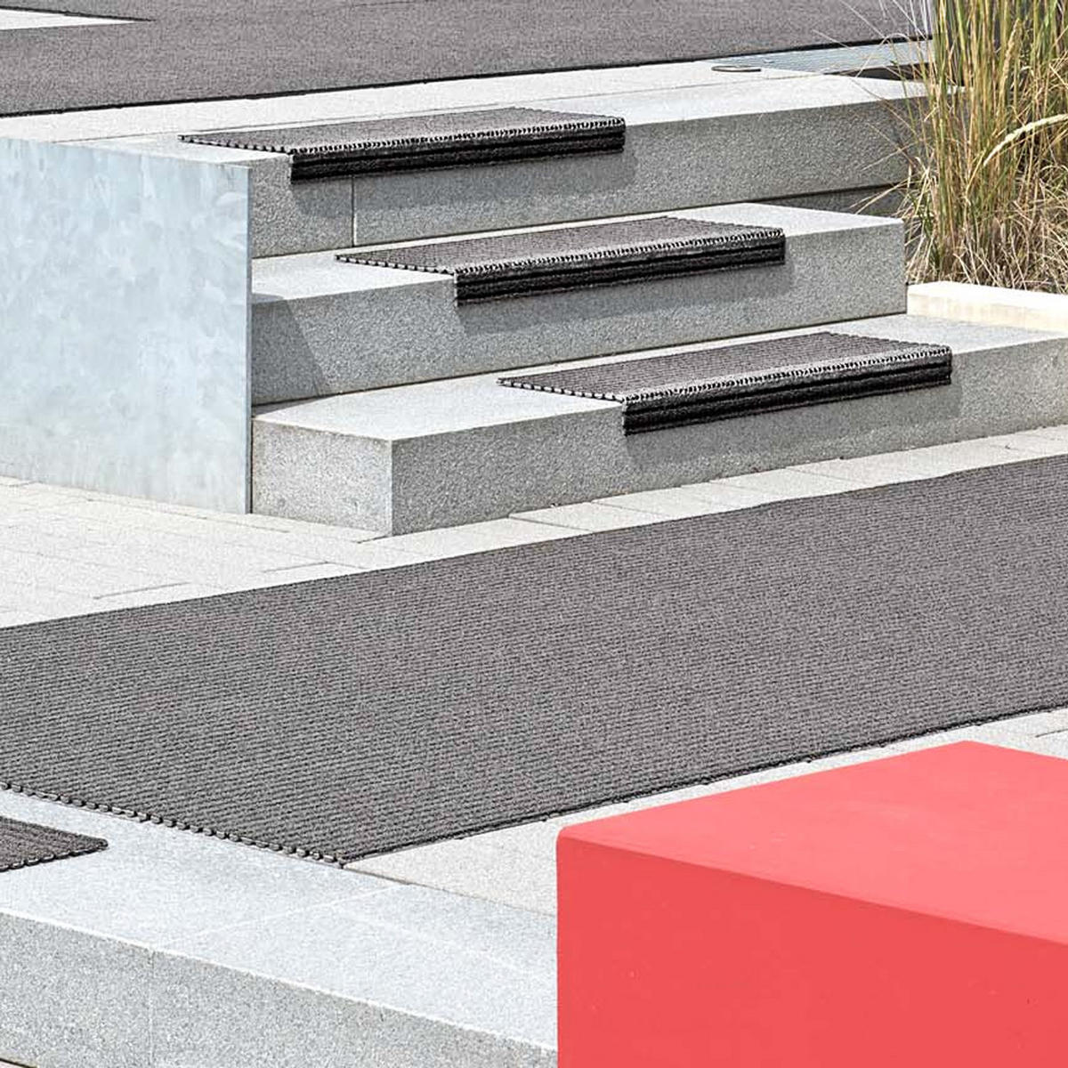 SICHERHEITSMATTE Rutschfest Unico R13 Stone 120x650cm - Hellgrau, Kunststoff (120/650cm) - AKO