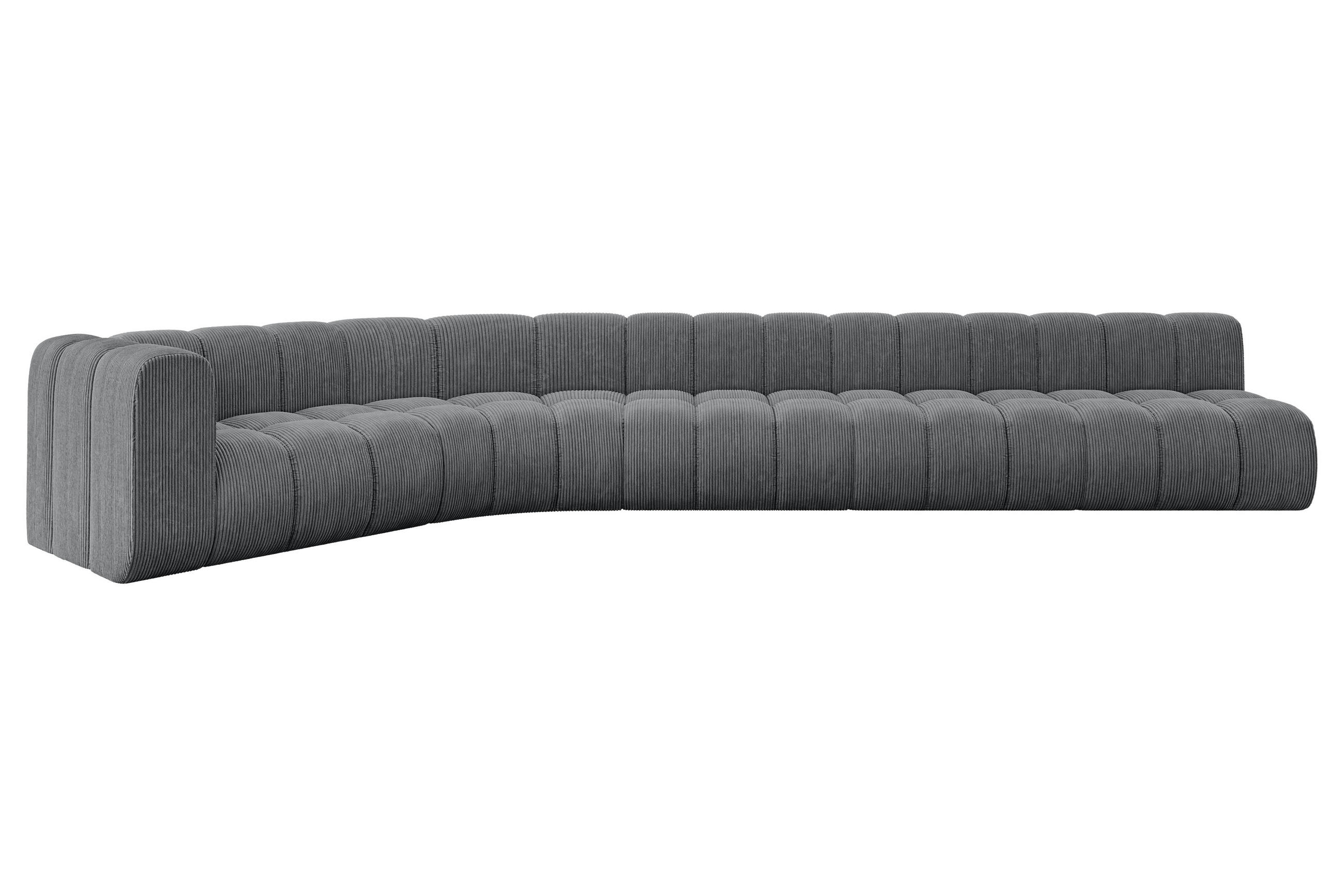 ECKSOFA modulares Sofa Karex-L3 - 490x194x70 cm Dunkelgrau - Dunkelgrau, Holzwerkstoff/Textil (490/194cm) - ALTDECOR