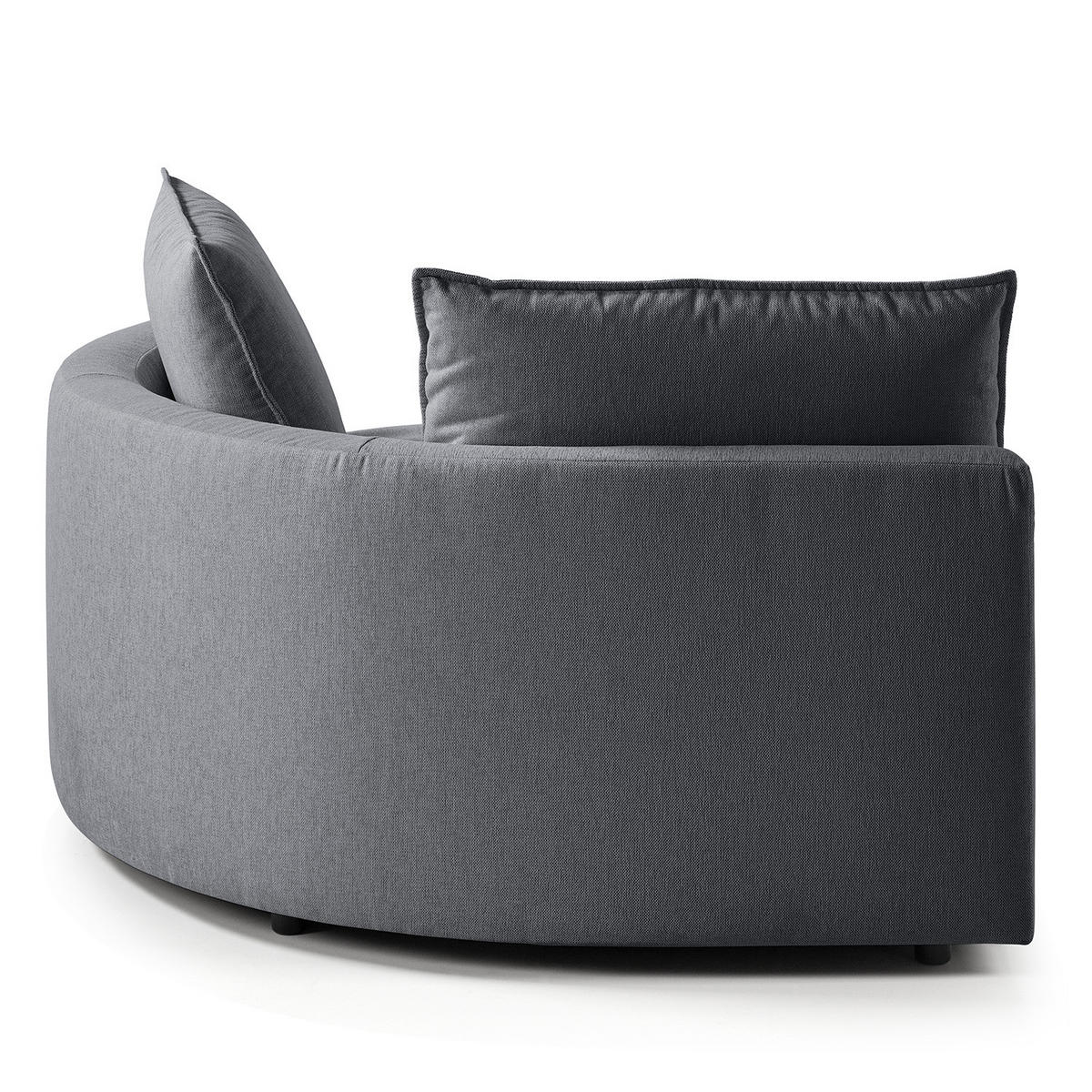 OTTOMANE - modular - Schwarz/Grau, Kunststoff/Textil (126/82/154cm) - home24