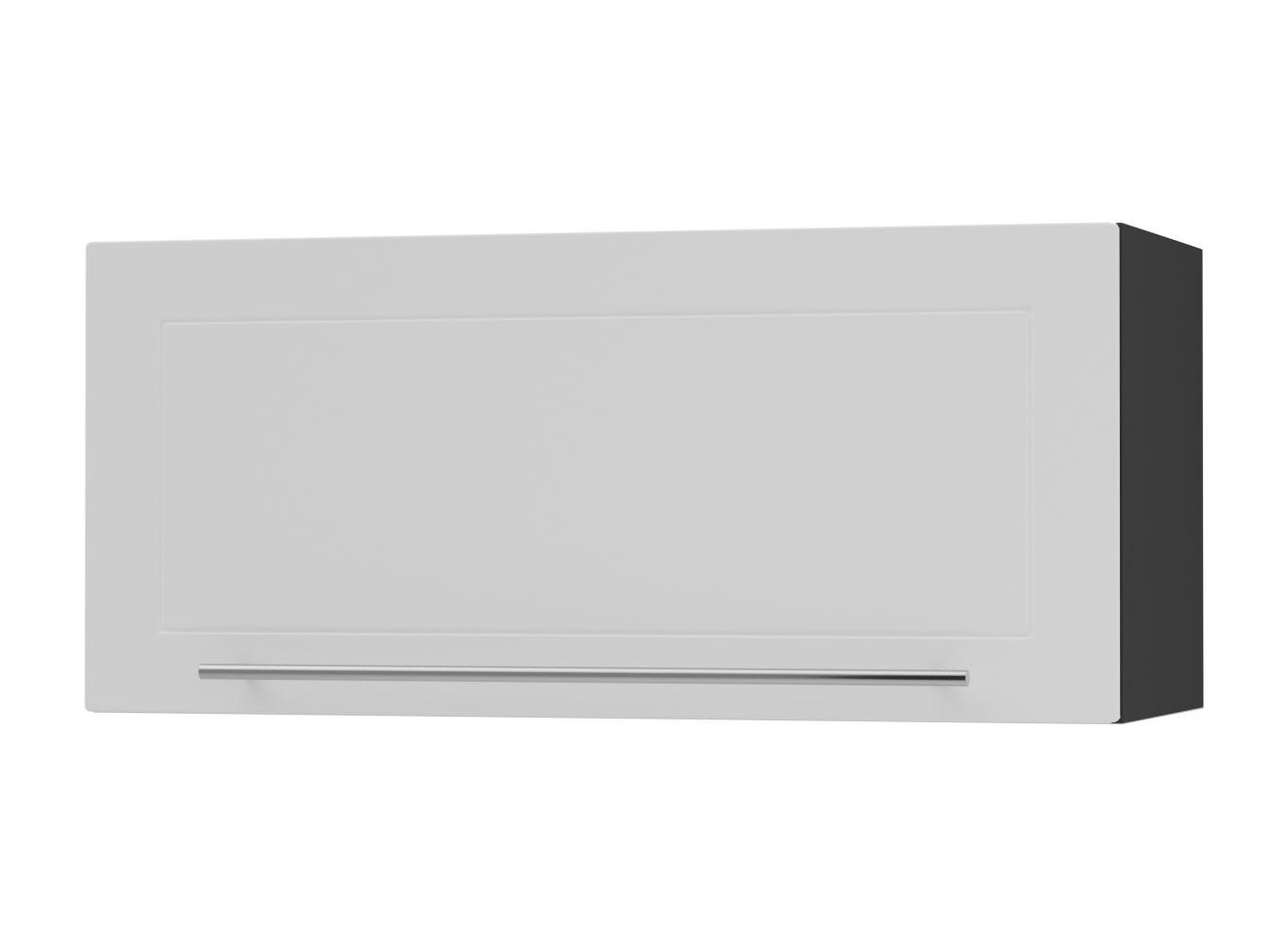 Feldmann-Wohnen Klapphängeschrank Weiß, Schwarz 80x36x32.5 cm