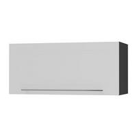 KLAPPHÄNGESCHRANK Kvantum W4B/80-AV Weiß Matt / Schwarz Matt 80 / 32,5 / 36cm - Schwarz/Weiß, Holz/Holzwerkstoff (80/36/32.5cm) - Feldmann-Wohnen